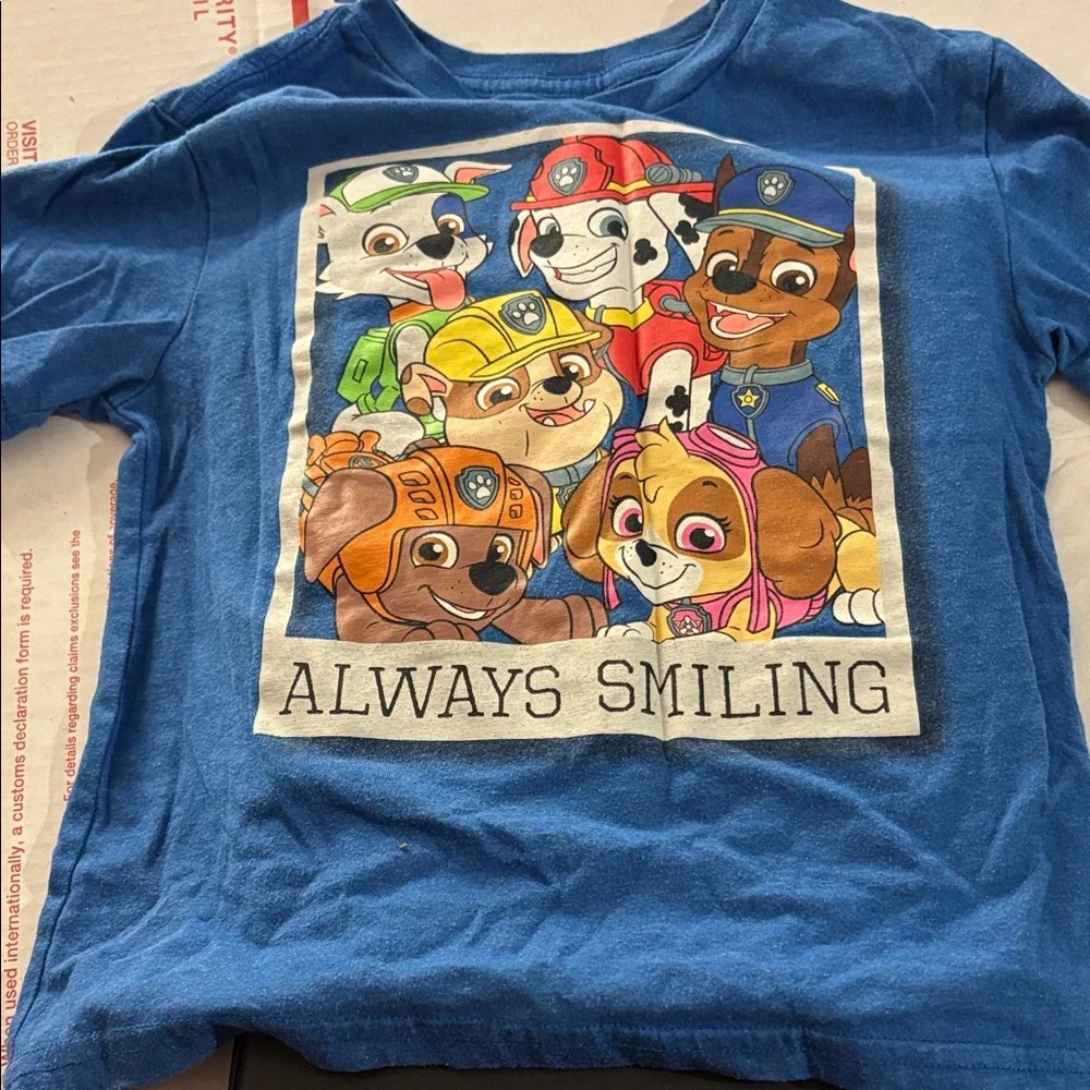 Paw Patrol Blue short Sleeve Tee with Cartoon Pups 5